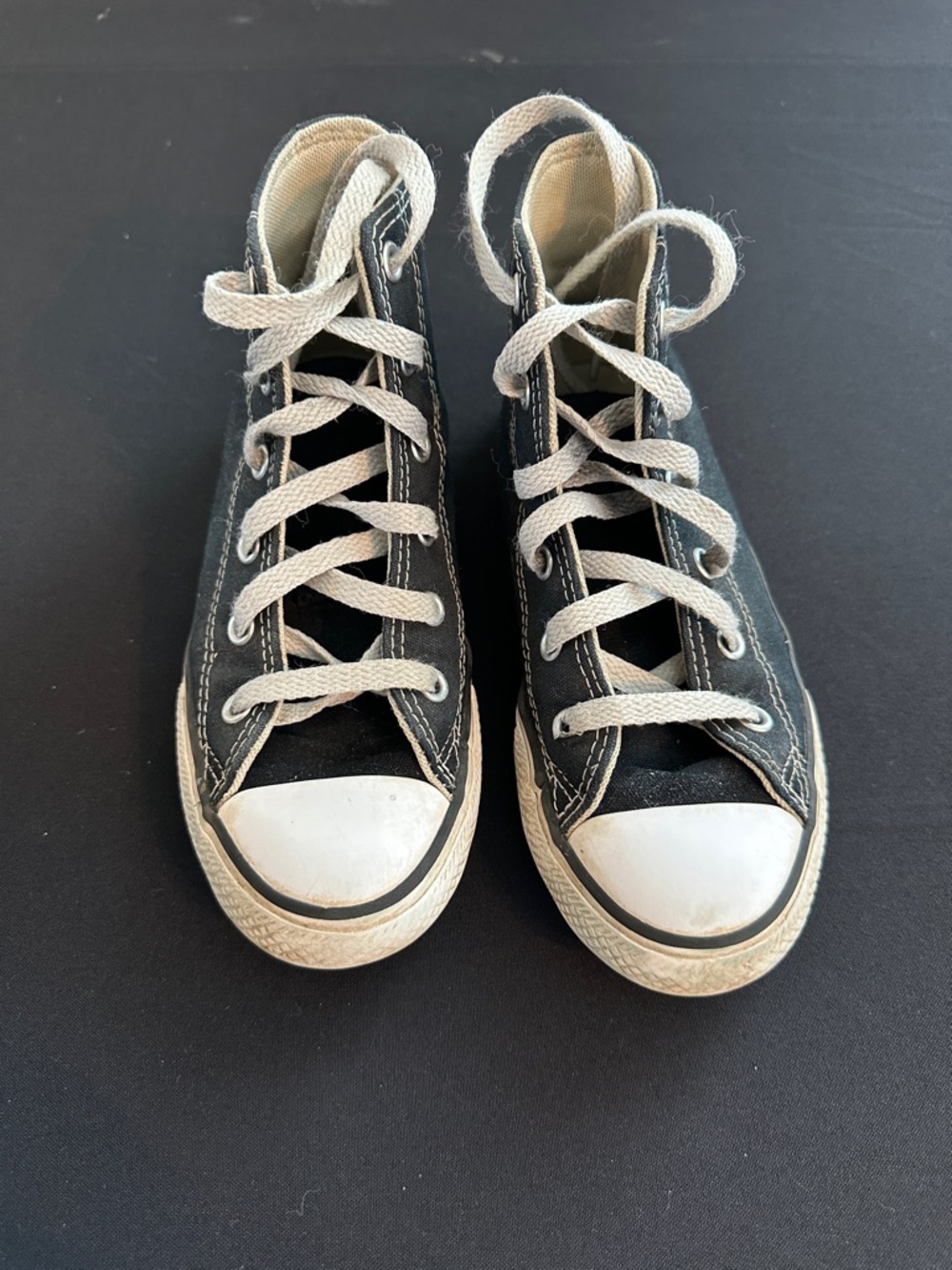 Converse Kids Black High-Top Sneakers with White Accents